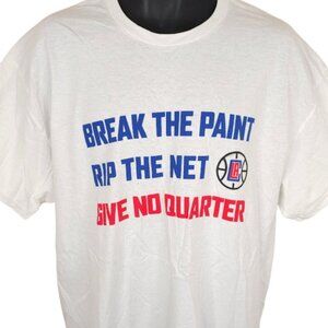 LA Clippers T Shirt Mens Size XL White Los Angeles Basketball Give No Quarter